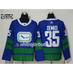 Barn Ishockey Vancouver Canucks tröja Thatcher Demko 35 Alternate Adidas 2019-20 Blå Authentic